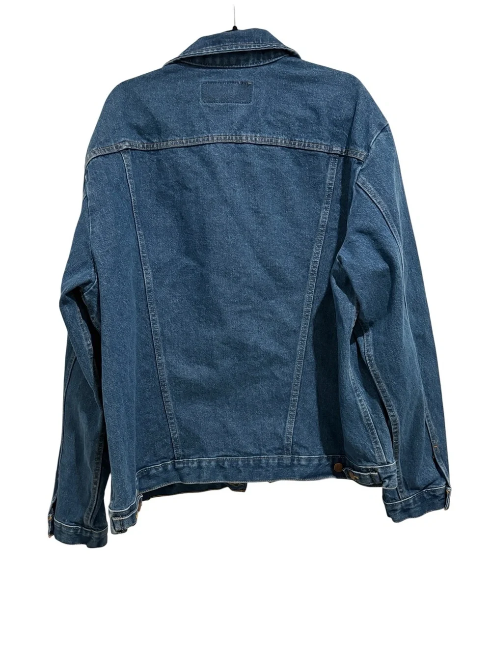 Wrangler Blue Denim Sherpa-Lined Shirt Jacket